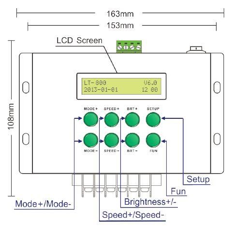 Регулятор экрана DMX LCD мастерский, регулятор СИД с 580 режимами изменения цвета 1